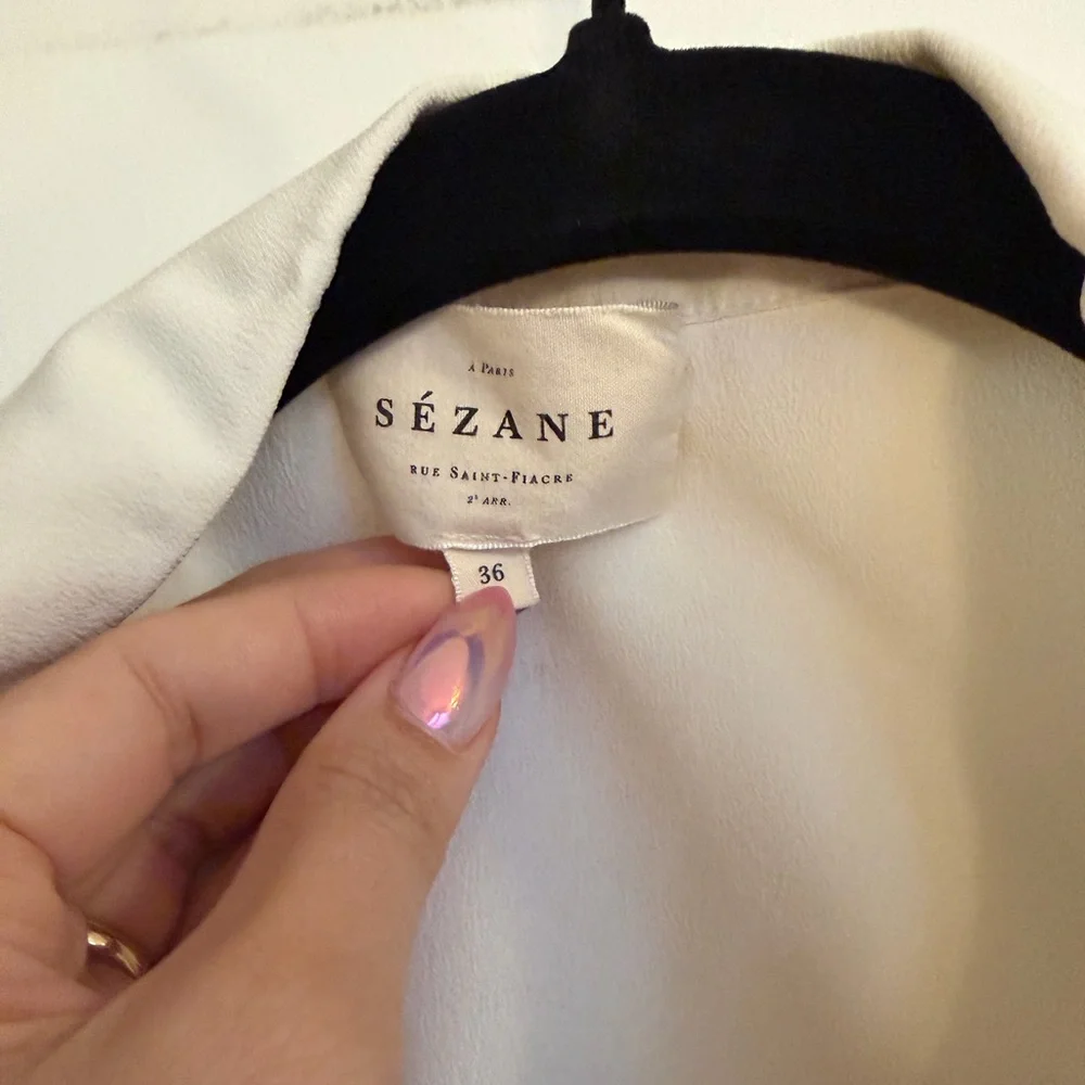 Sezane Florence Cream Silk Blouse - Picture 4 of 4